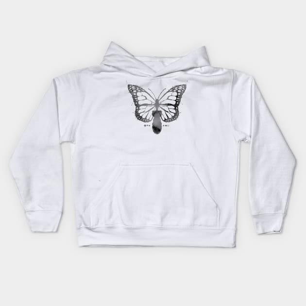 Spaced | Butterfly with a Bomb Kids Hoodie by EliseDesigns